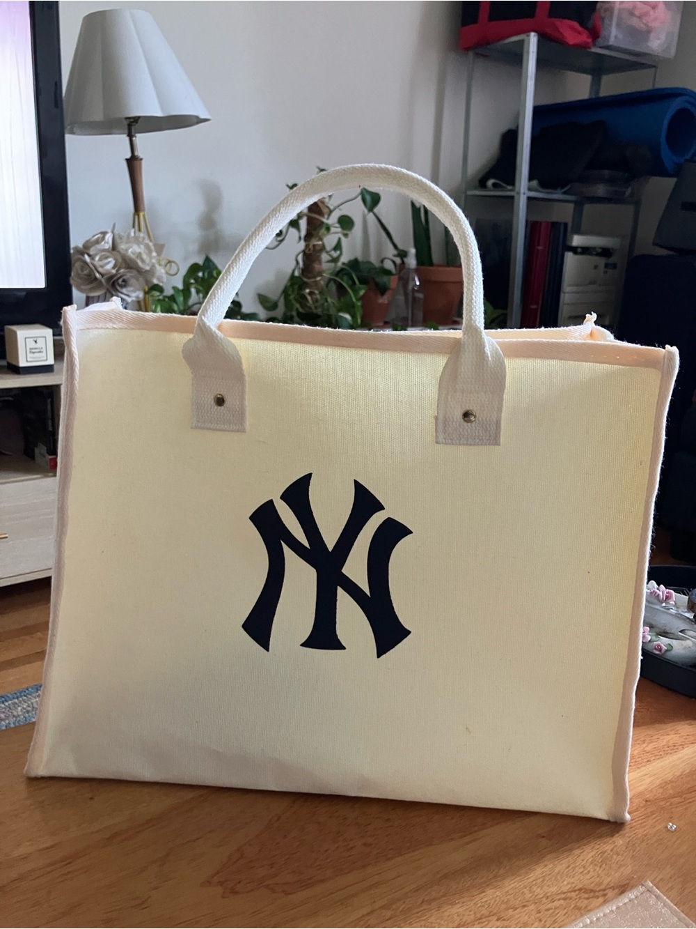 Yankees canvas tote bag